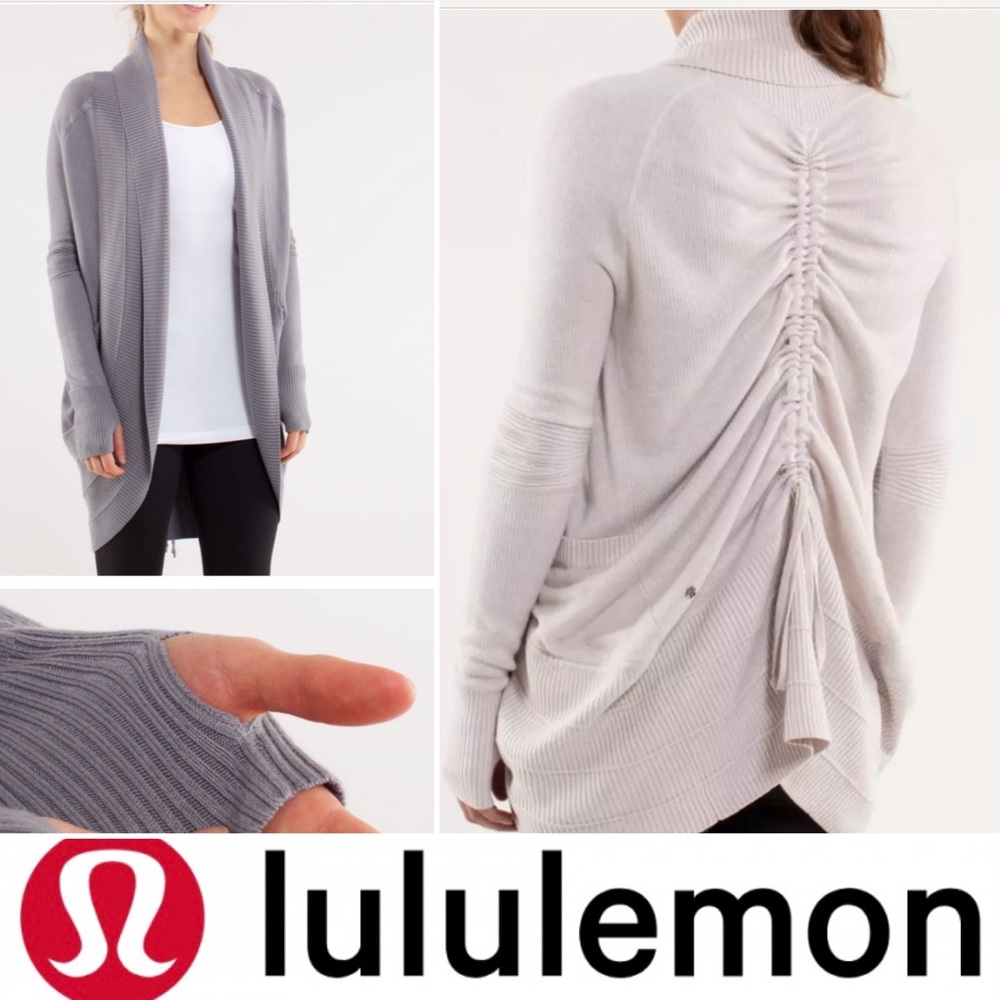 🤍⚡️Lululemon BOOLUX Transformation Wrap Fossil Cashmere blend🤍⚡️💕🥂